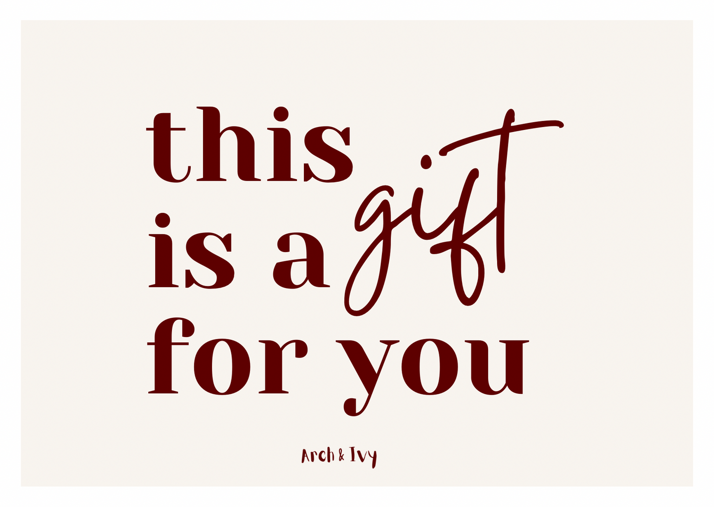 Arch & Ivy Gift Voucher