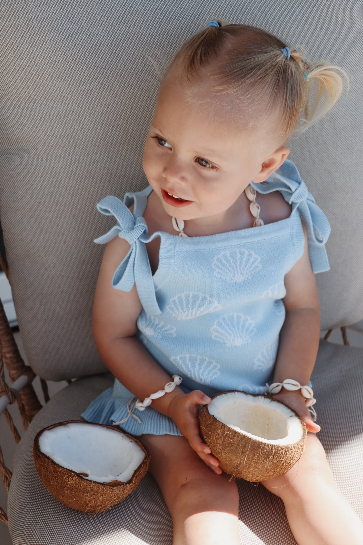 Evie Romper (Seashell)